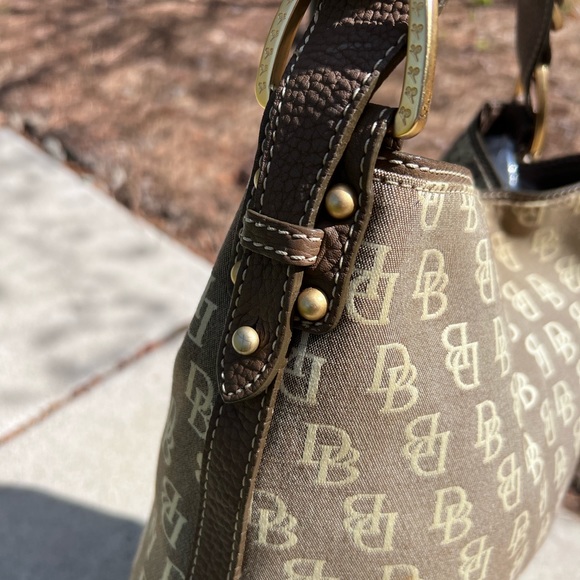 Dooney & Bourke “DB” Signature Logo Pattern Canvas Tote - Picture 14 of 15